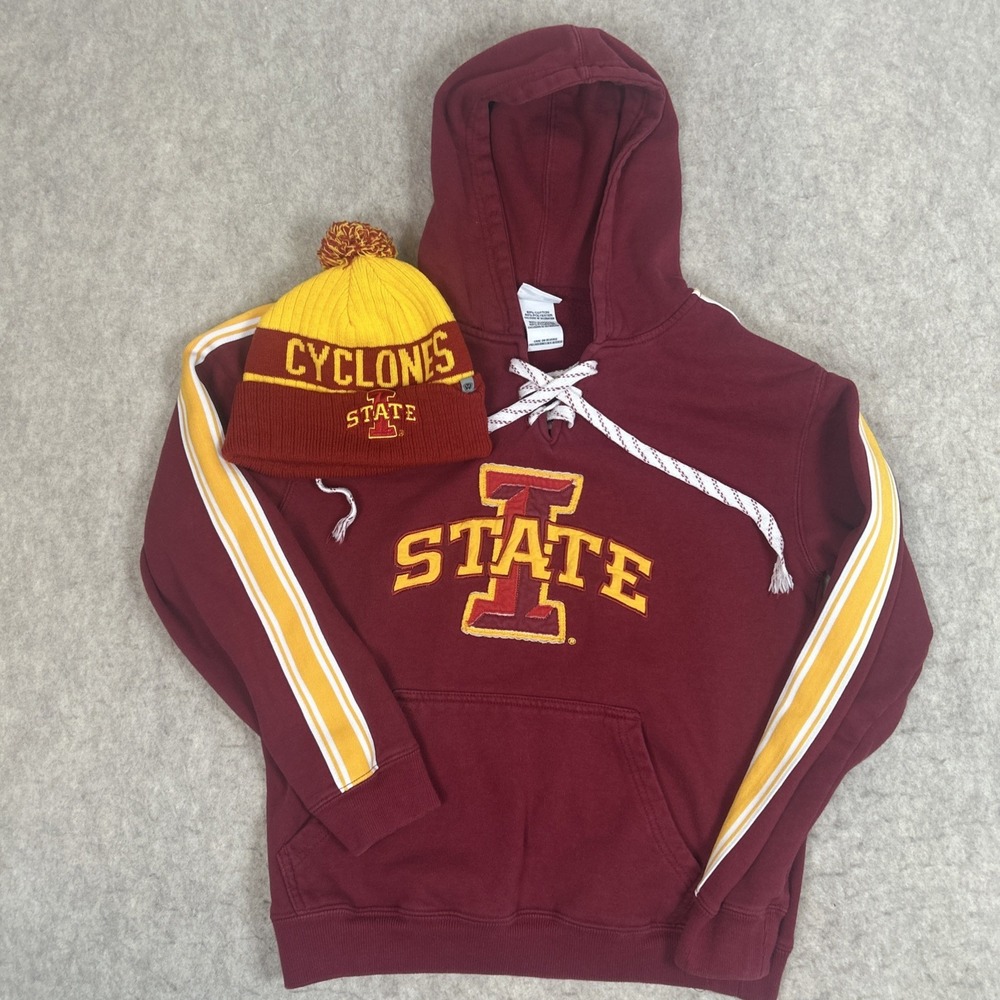 Iowa State Cyclones Pro Edge Sweatshirt - Men's Medium- Hoodie & Beanie